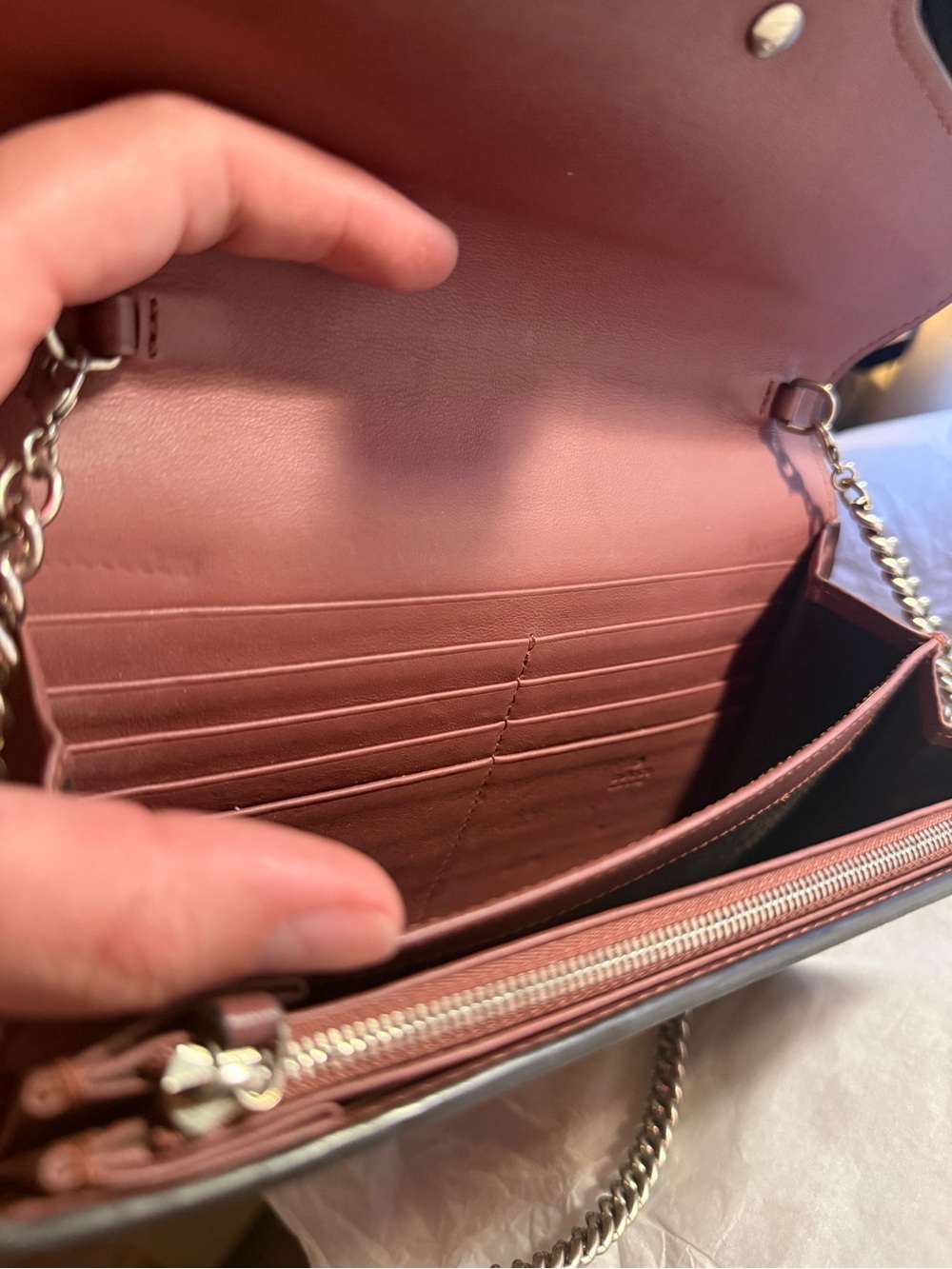 Like-New GUCCI Dionysus GG Blooms Wallet On Chain Bag - Picture 7 of 16